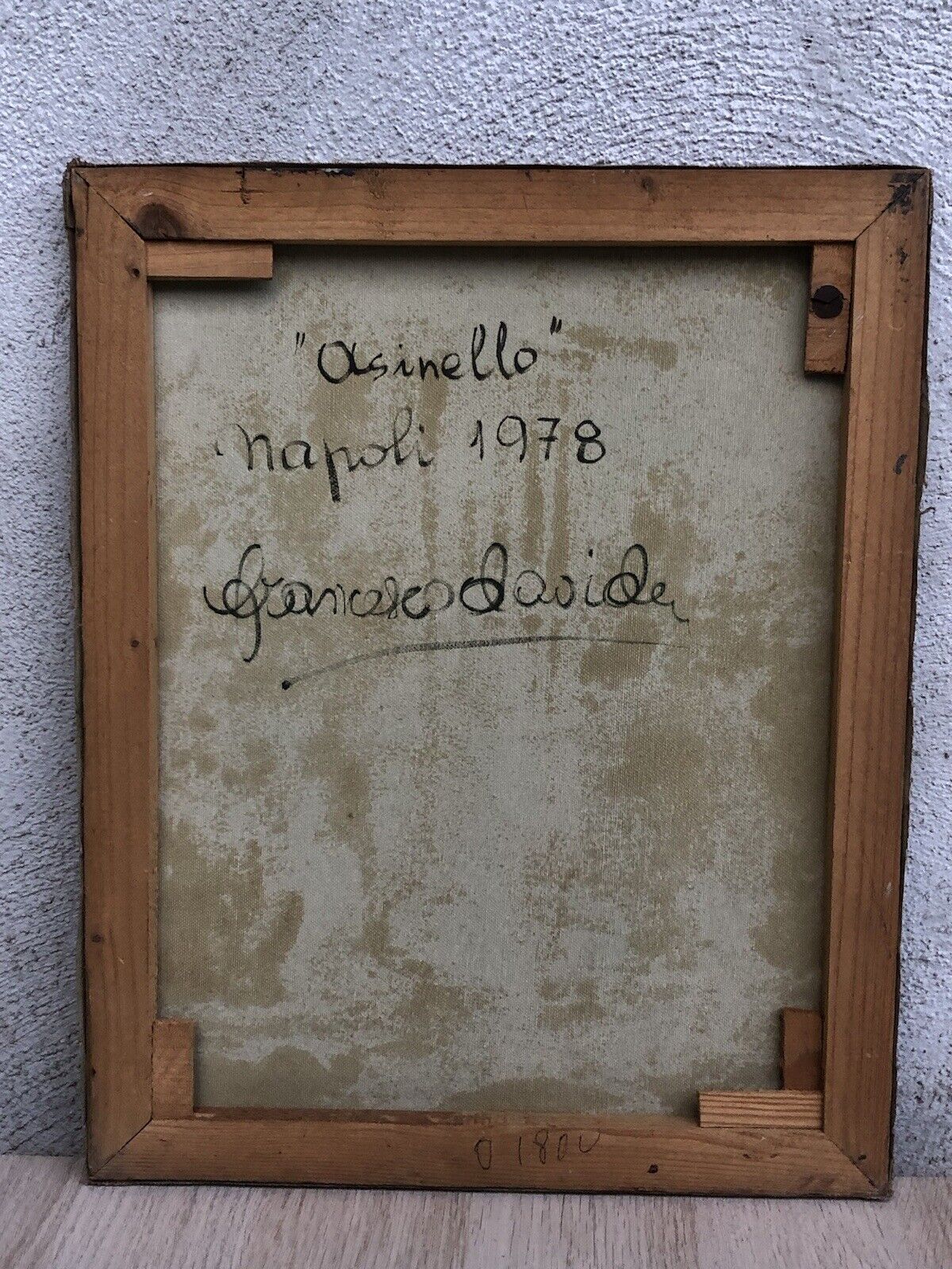 Quadro vintage -Asinello- dipinto a olio su tela