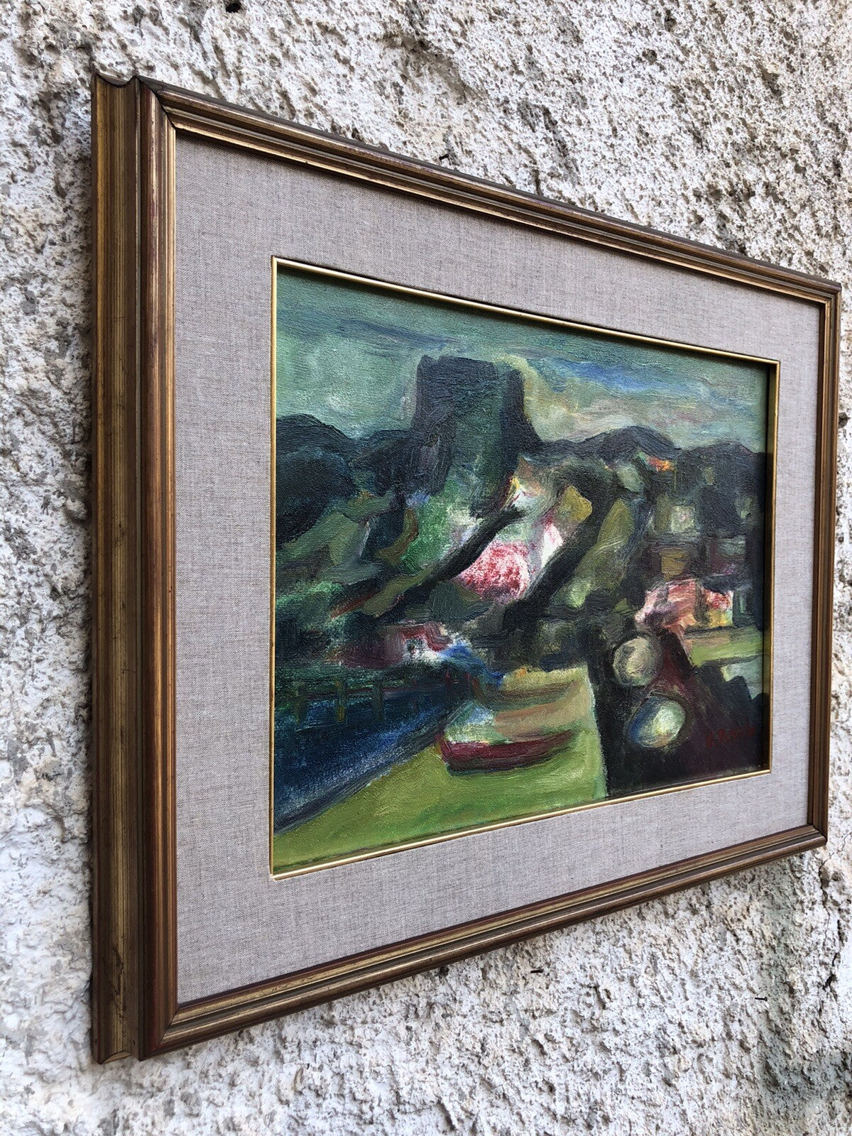 Quadro vintage -Marina- dipinto a olio su tela