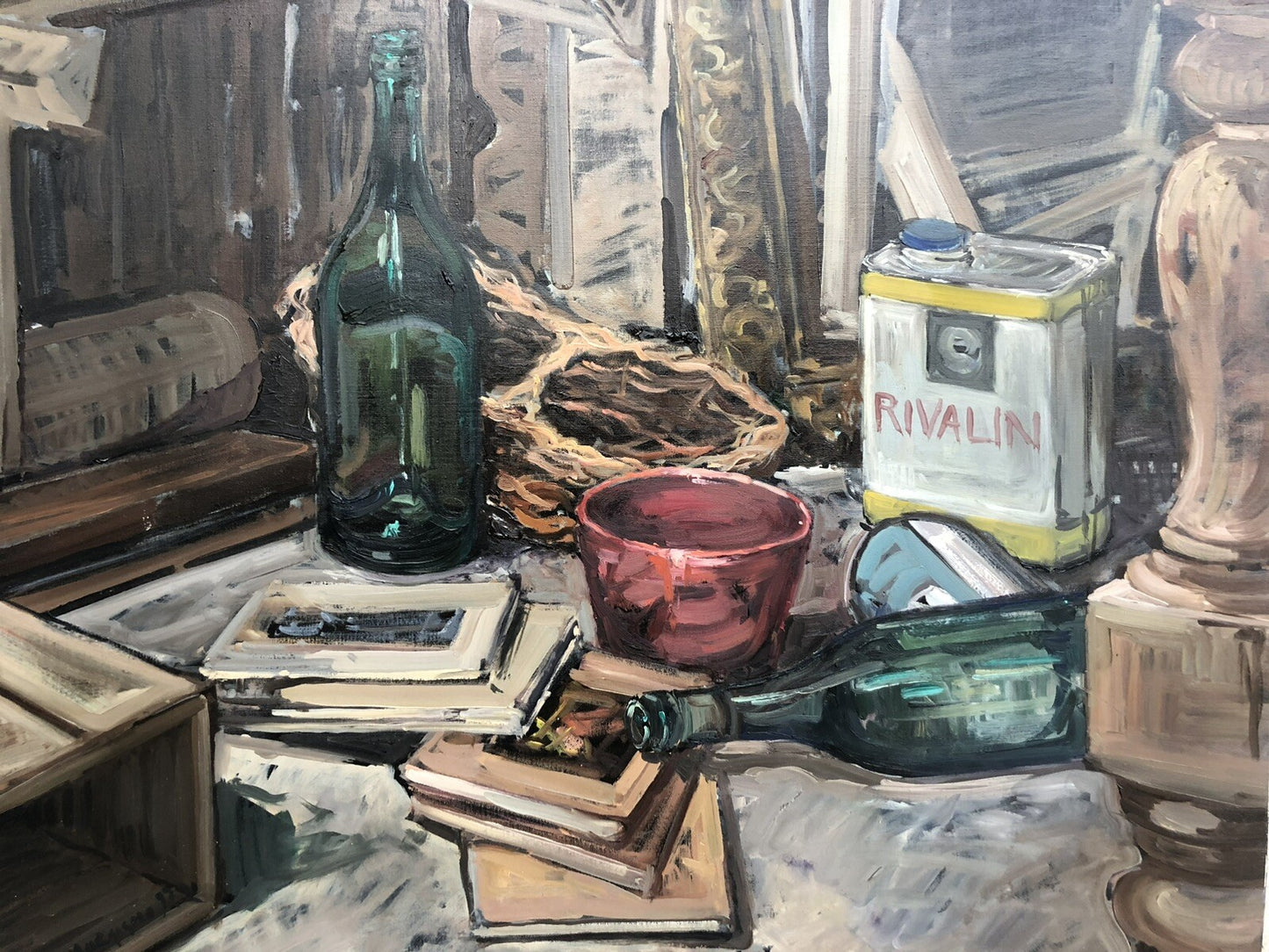 Quadro -Natura Morta- dipinto a olio su tela