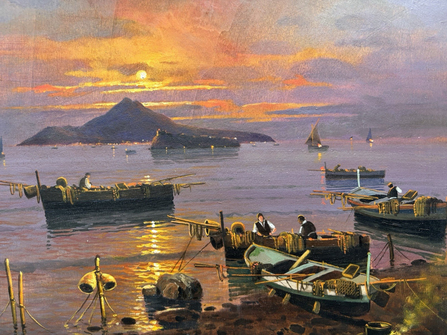 Quadro -Tramonto Ischitano- Gennaro Rossano- dipinto a olio