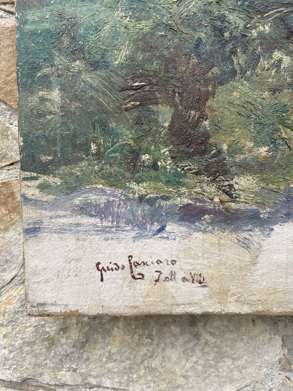 Quadro -Paesaggio- Guido Casciaro- dipinto a olio su tela