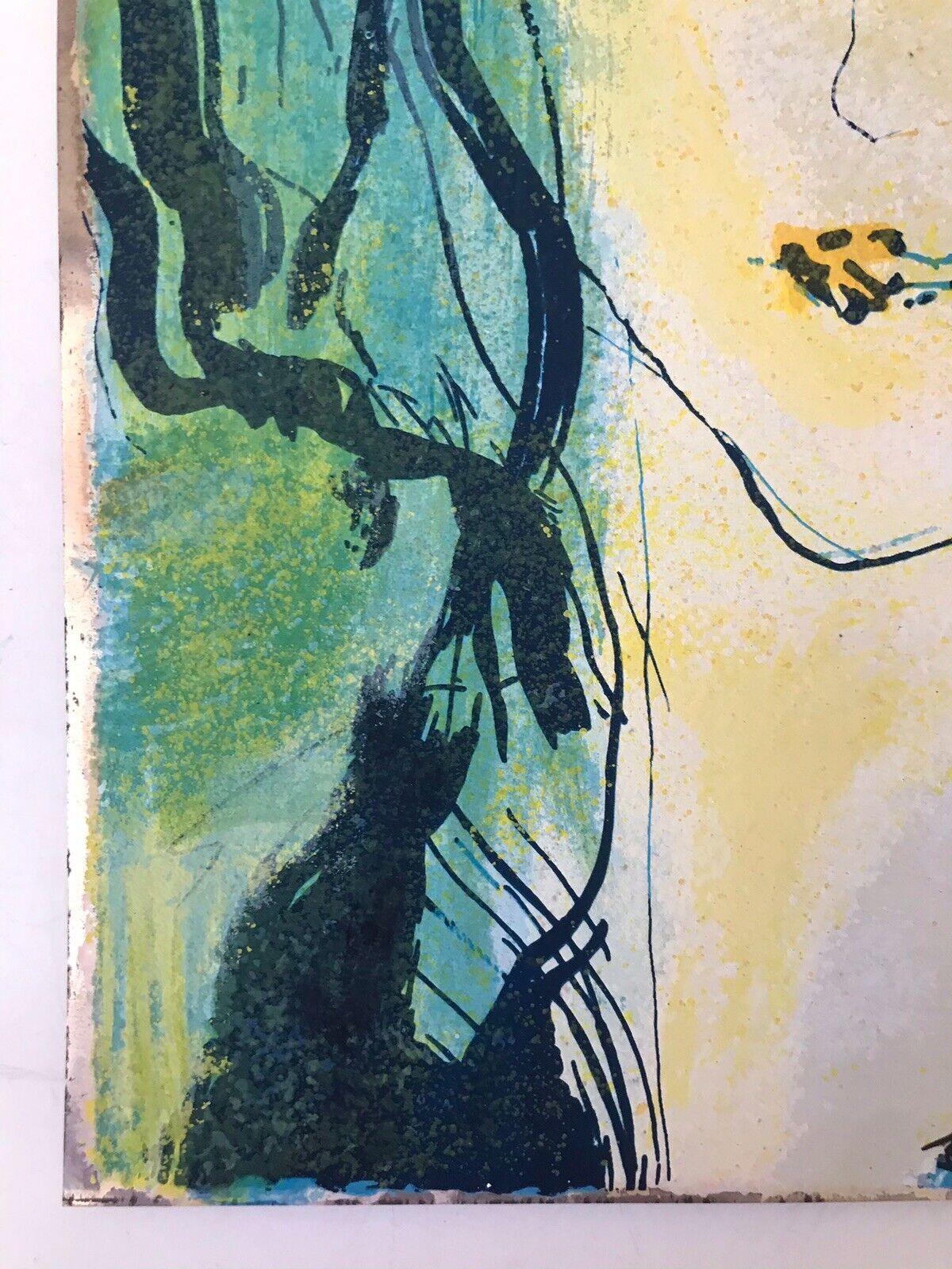 Quadro Ernesto Treccani serigrafia su lastra argento 800 vintage