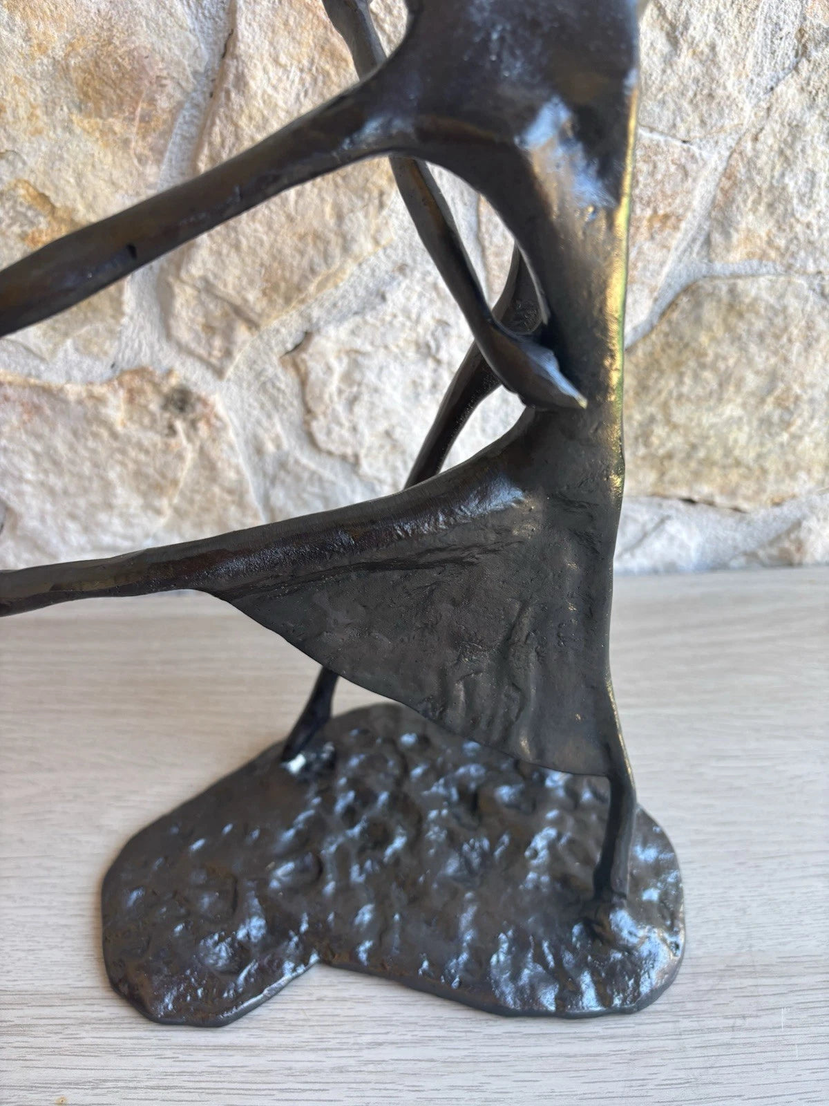 Scultura Vintage In Metallo -Ballerini-