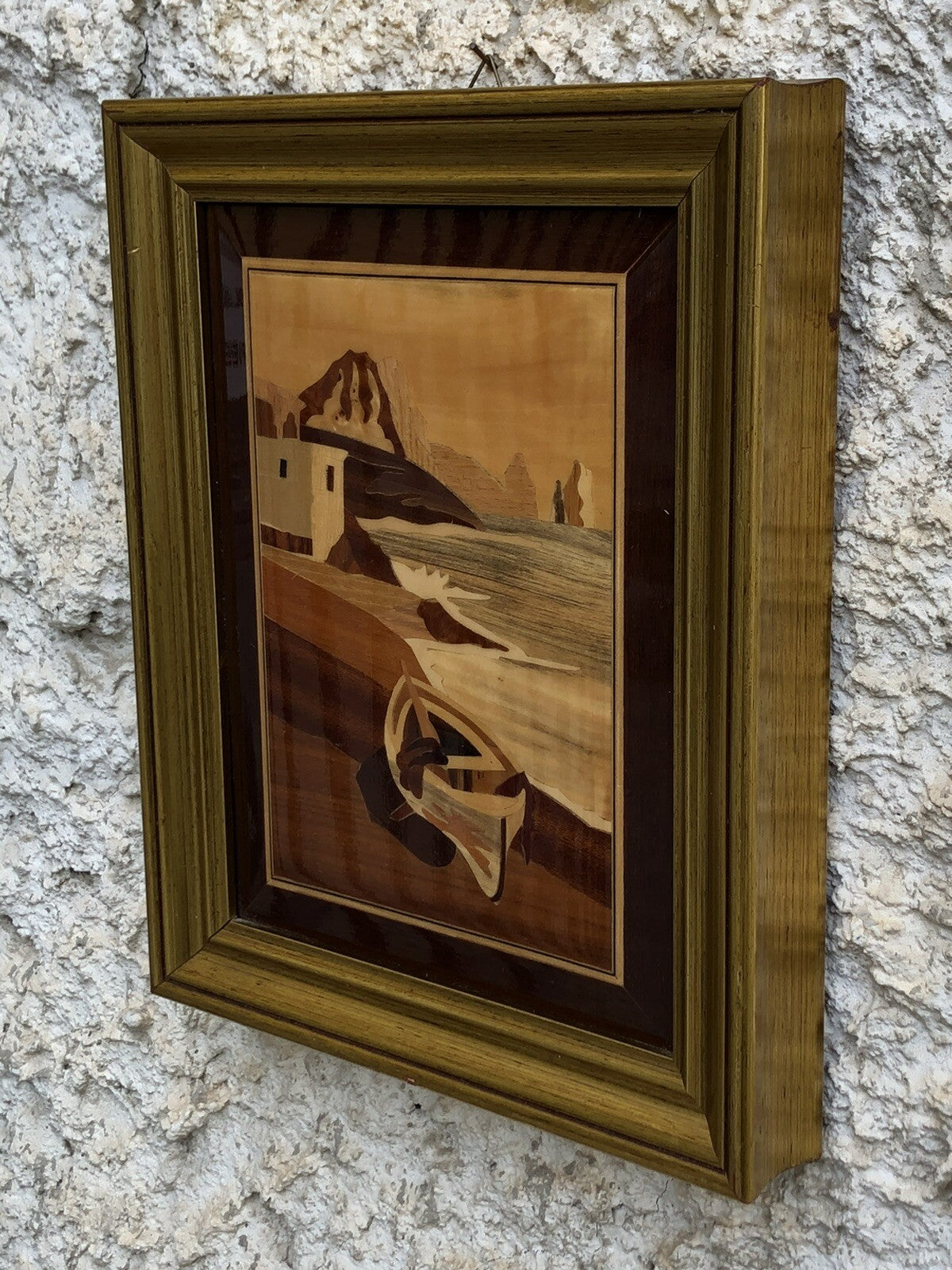 Quadro Vintage Marina Intarsio In Legno Sorrentino