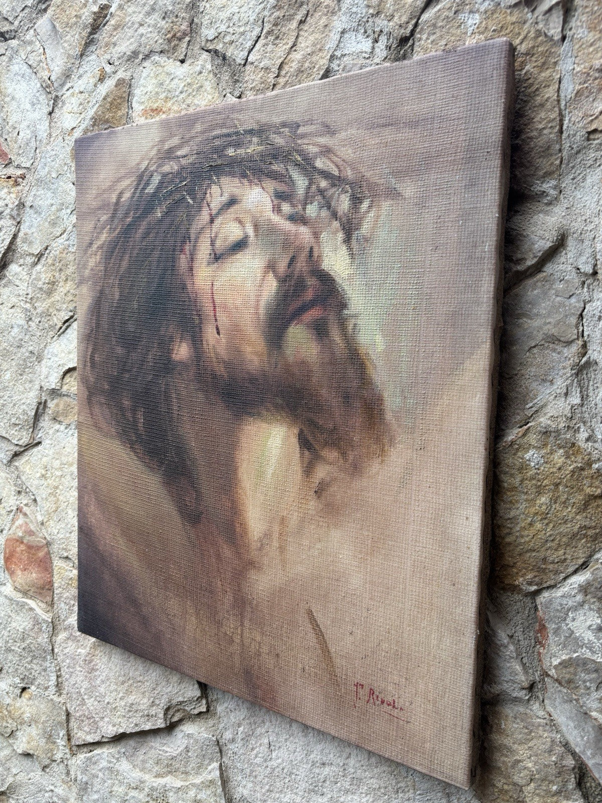 Quadro -Gesù- dipinto a olio su tela
