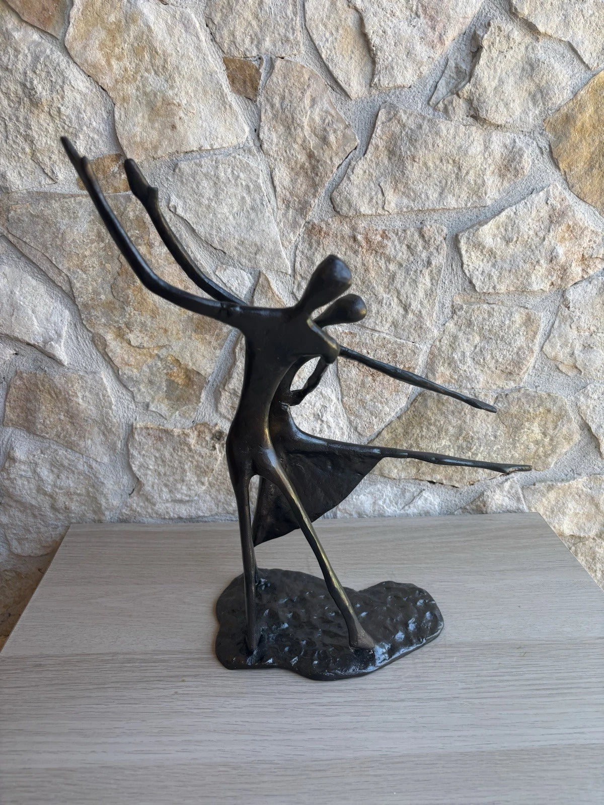 Scultura Vintage In Metallo -Ballerini-