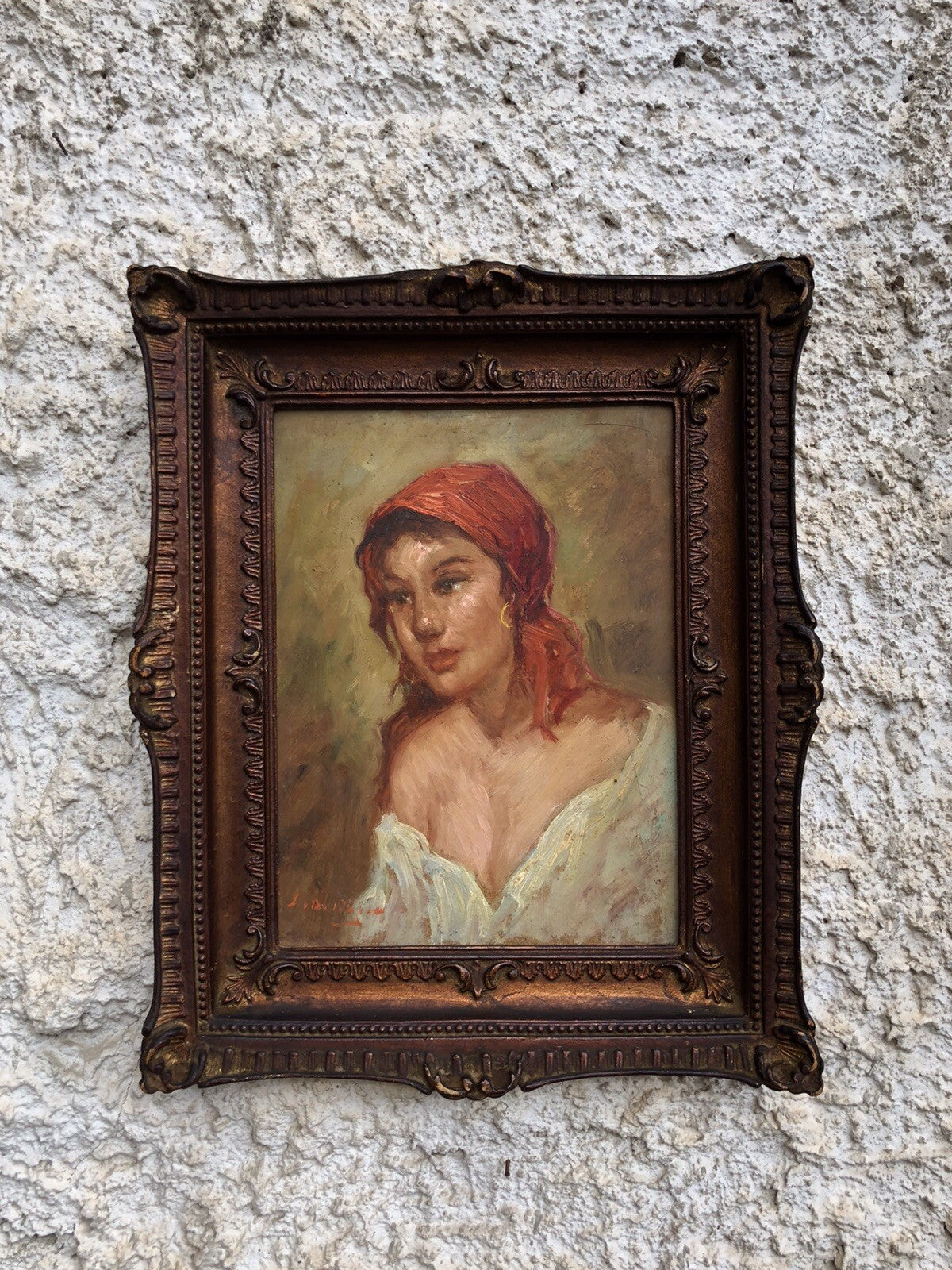 Quadro vintage -Figura Donna- dipinto a olio