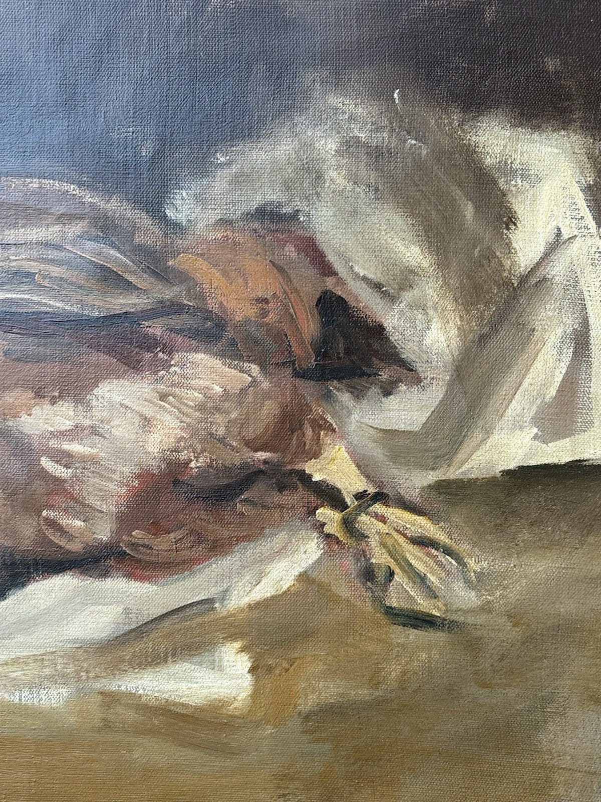 Quadro -Gallina- Augusto Orange De Rose dipinto a olio su tela