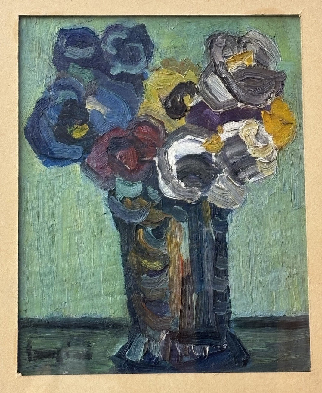 Quadro -Vaso Con Fiori Di Campo- Mario Sangiovanni- dipinto a olio