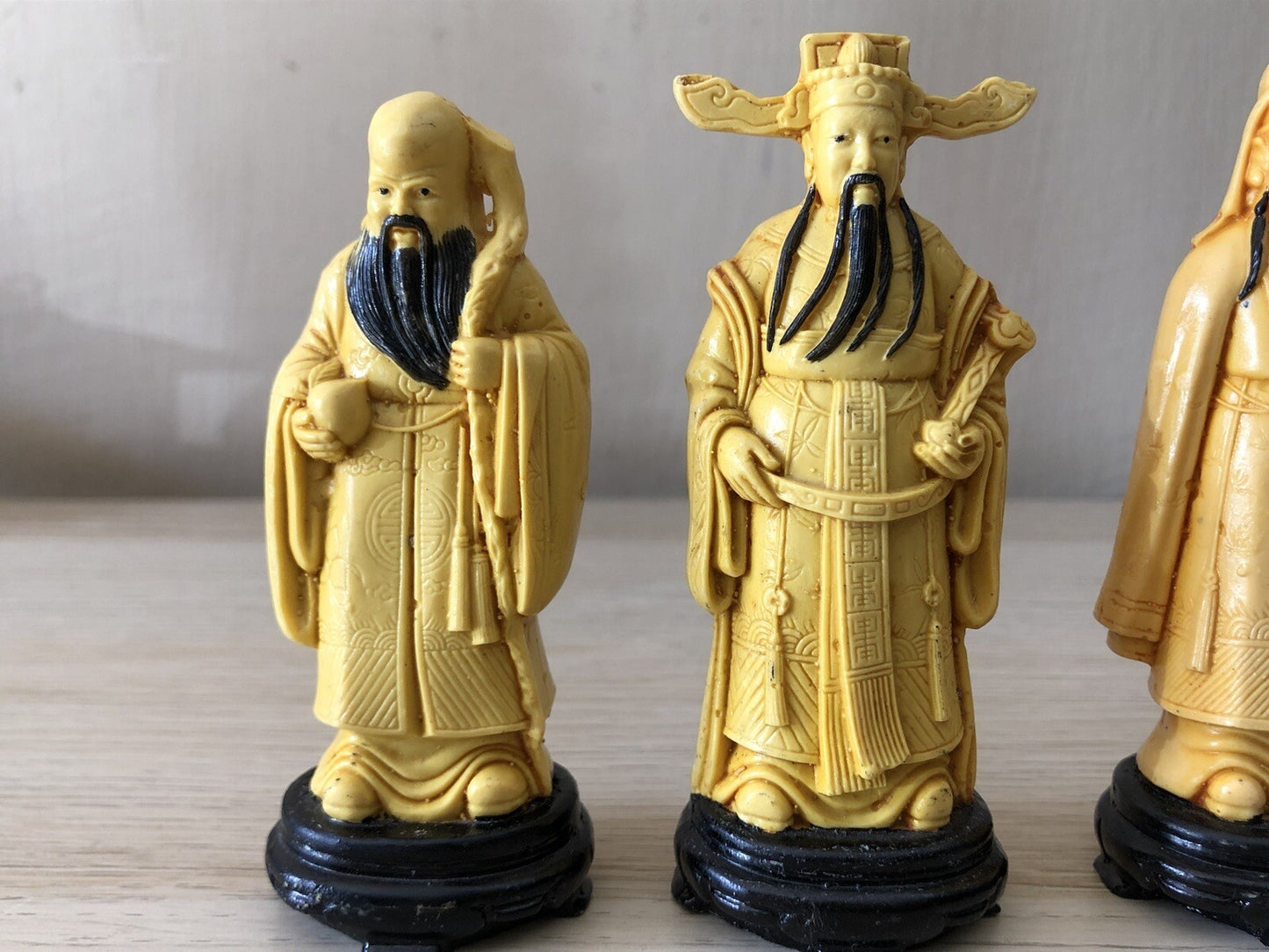 Tris Sculture In Resina Asiatiche Cinesi