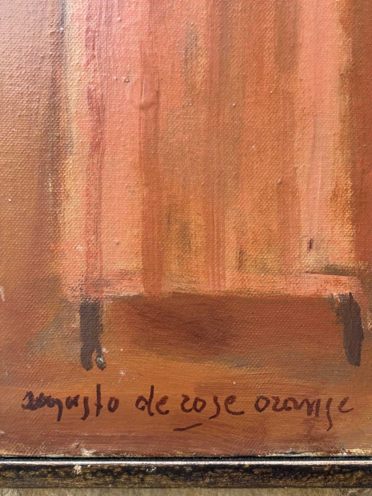 Quadro -Maschere Allegoriche- Augusto Orange De Rose dipinto a olio su tela