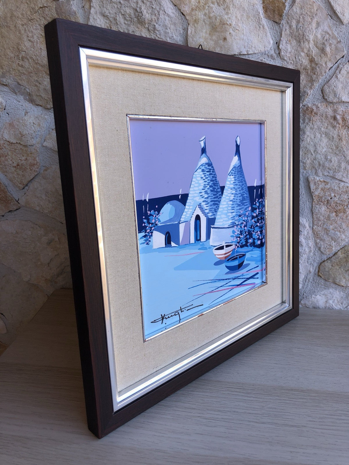 Quadro -Case Mediterranee- dipinto a olio