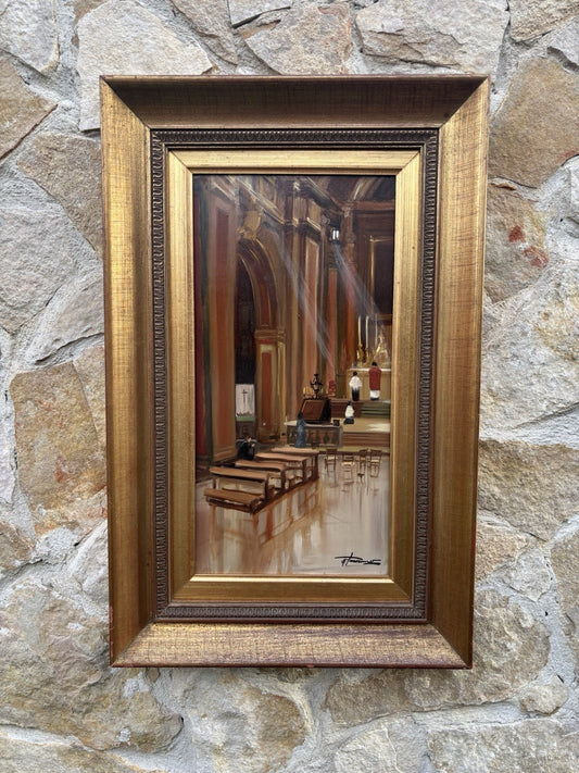 Quadro -Interno Di Chiesa- Francesco Tammaro dipinto a olio