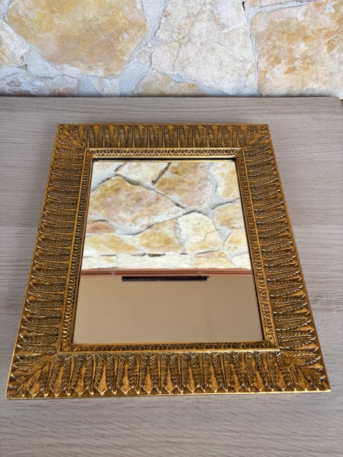 Coppia Di Specchi Vintage In Legno