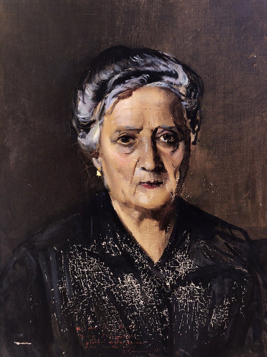 Quadro antico -Ritratto-dipinto a olio su tela