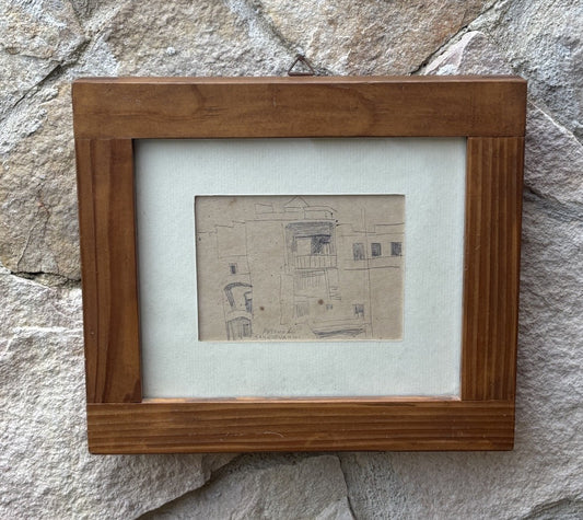 Quadro -Pozzuoli- Mario Sangiovanni disegno a matita su carta