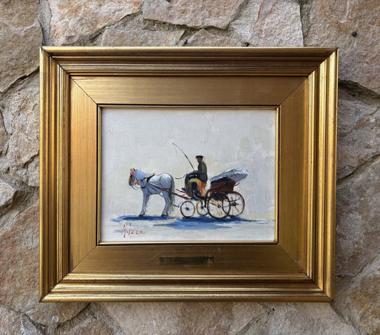 Quadro -La Carrozzella- Maria Izzo dipinto a olio