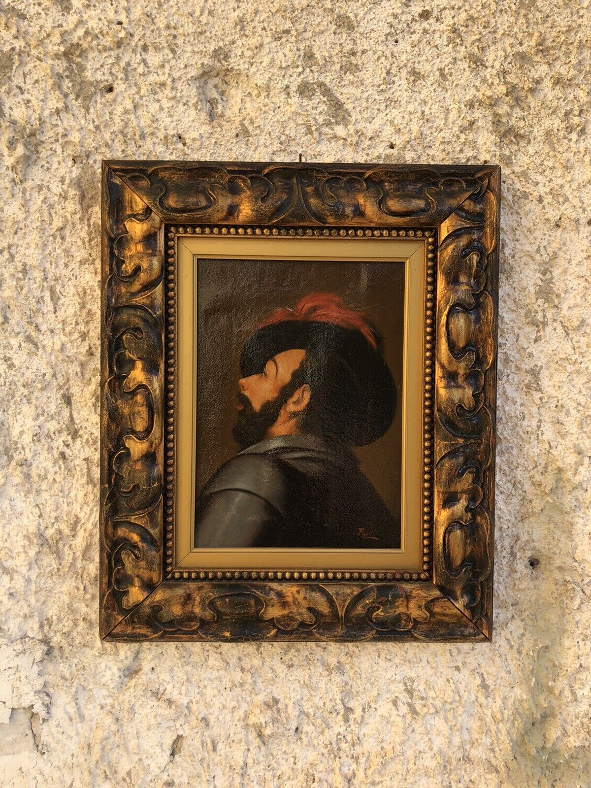 Quadro vintage -Figura- dipinto a olio su tela
