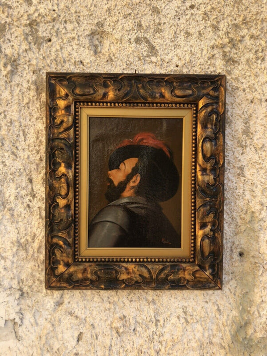 Quadro vintage -Figura- dipinto a olio su tela