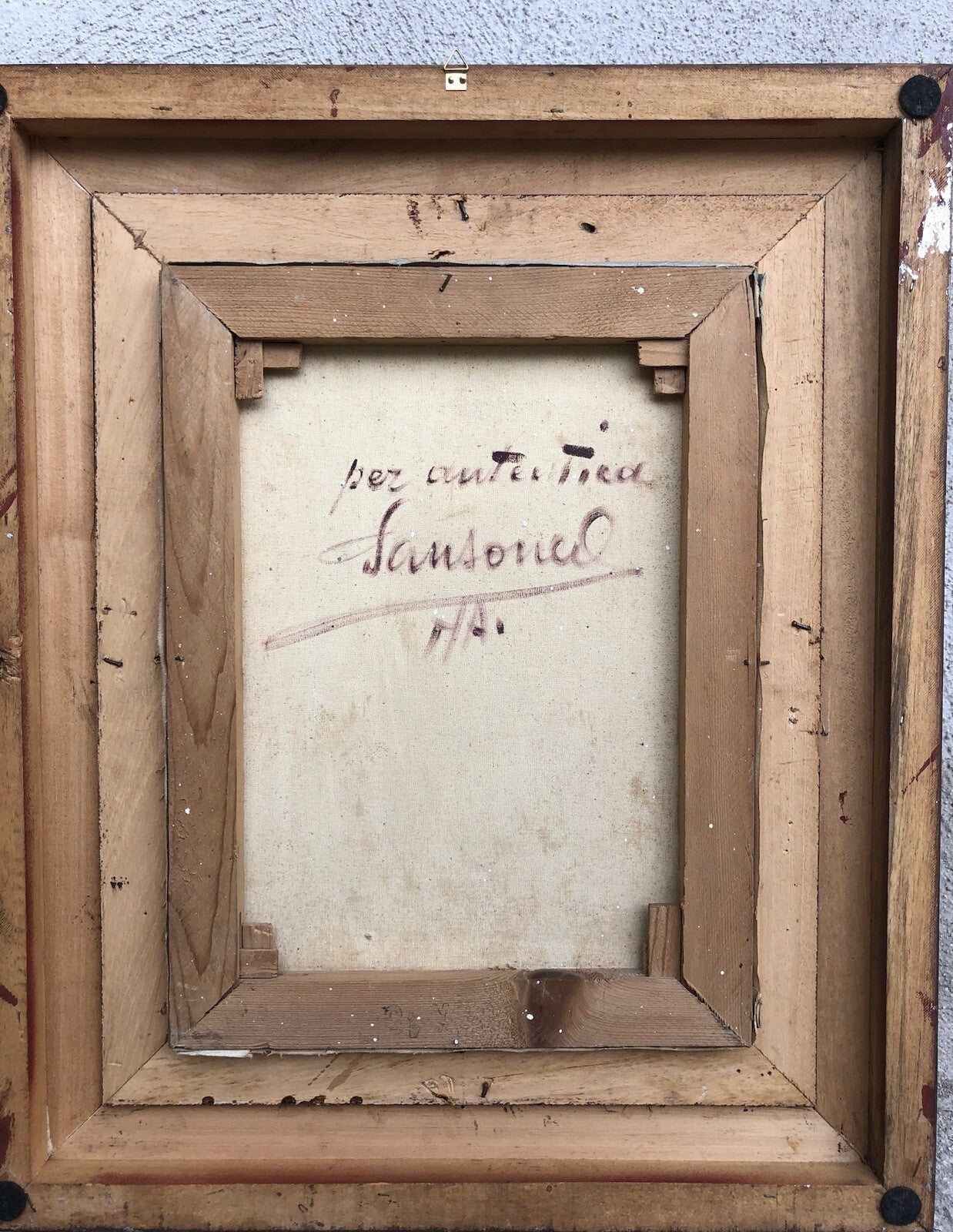 Quadro vintage -Fanciulla- dipinto a olio su tela