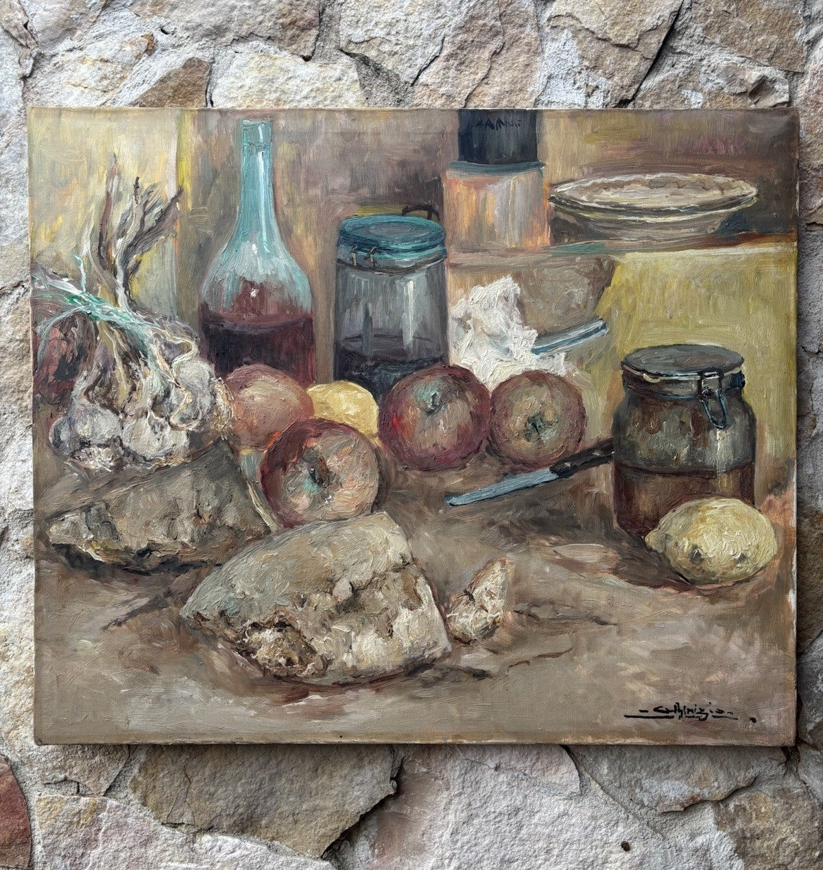 Quadro -Natura Morta- dipinto a olio su tela