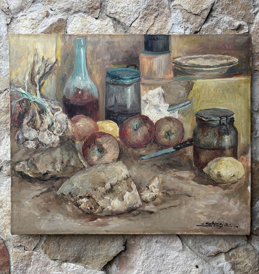 Quadro -Natura Morta- dipinto a olio su tela