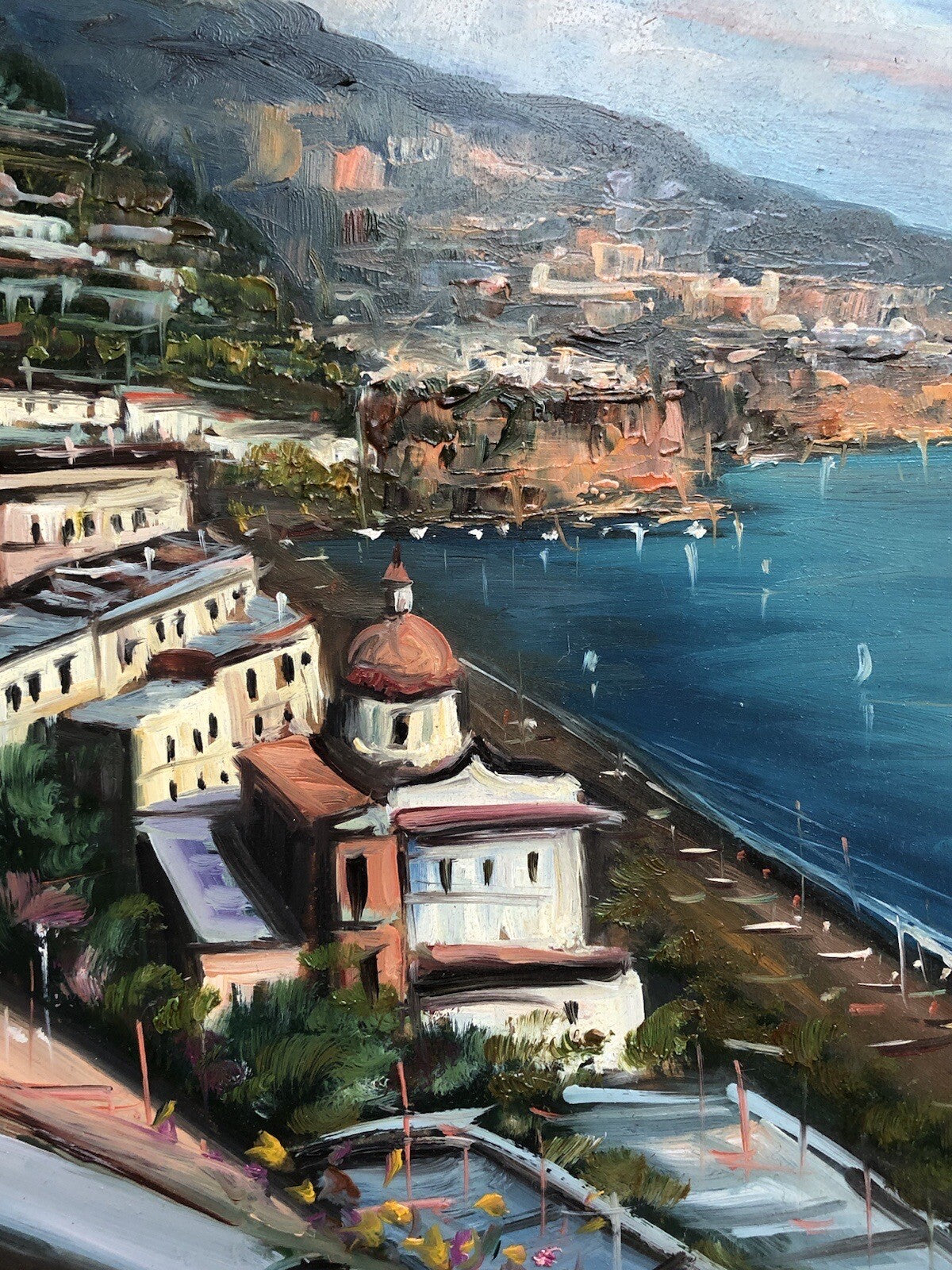 Quadro vintage -Costiera- dipinto a olio