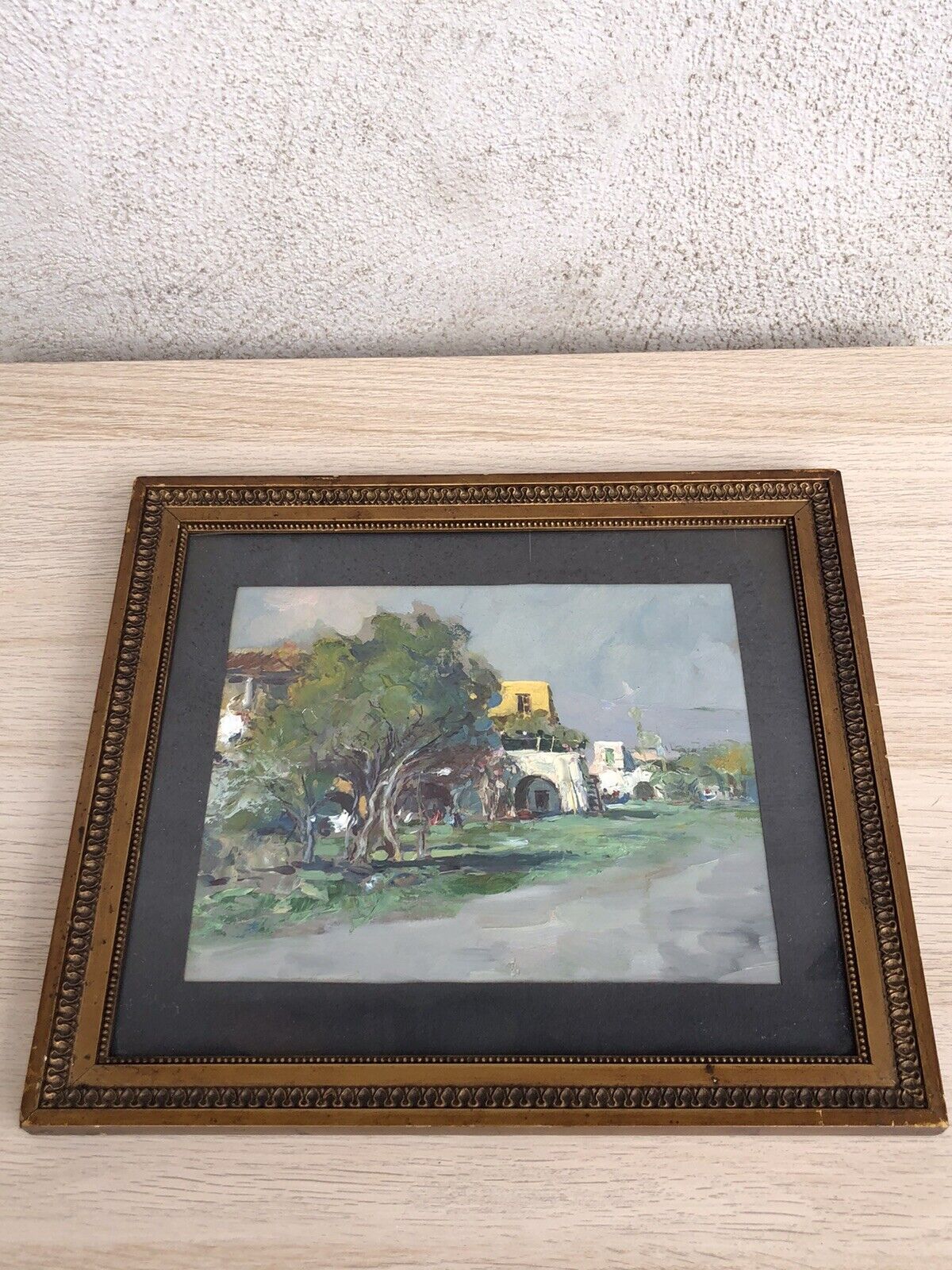 Quadro vintage -Paesaggio- dipinto a olio su tavoletta
