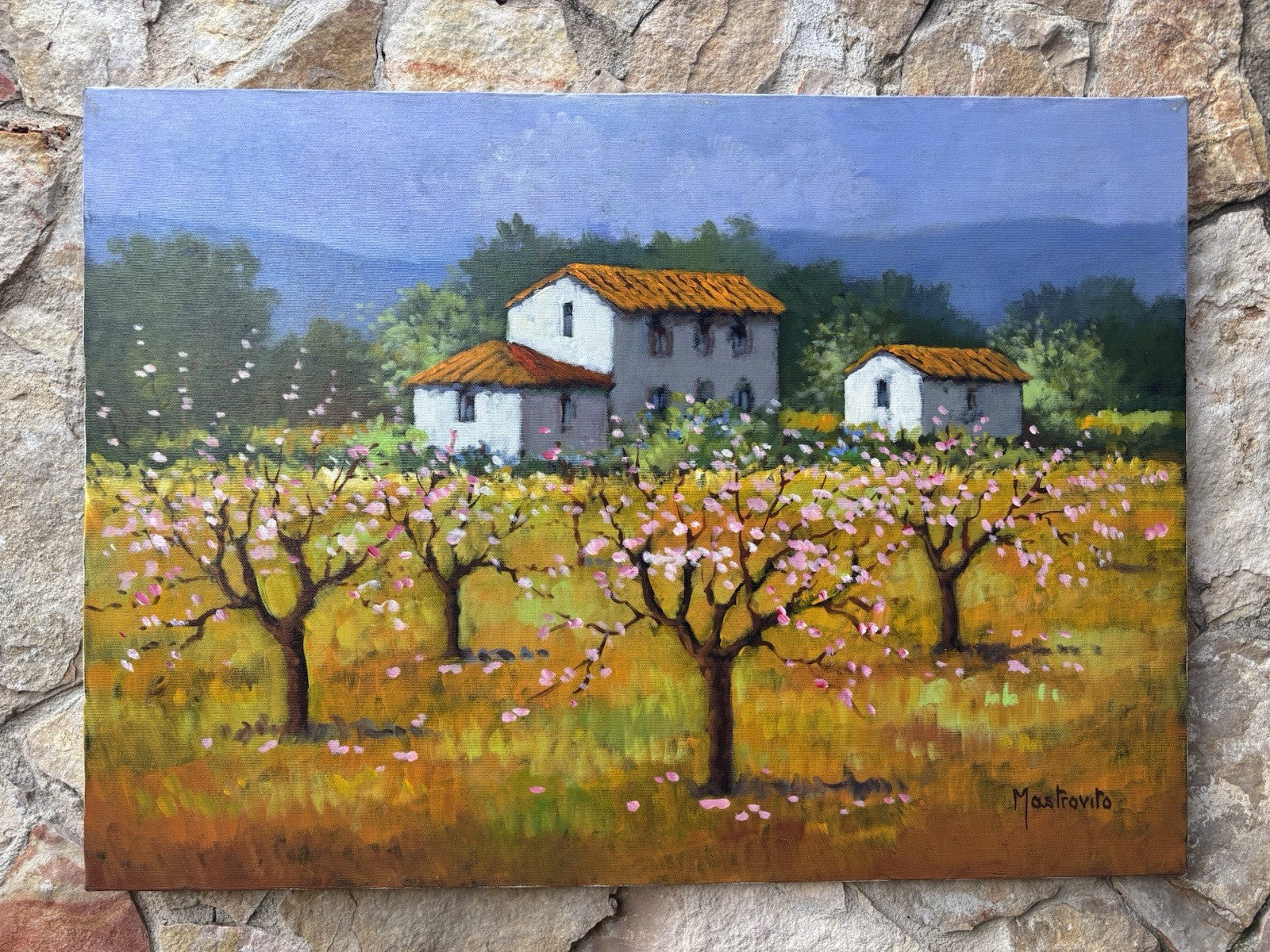 Quadro -Paesaggio- Adolfo Mastrovito dipinto a olio su tela