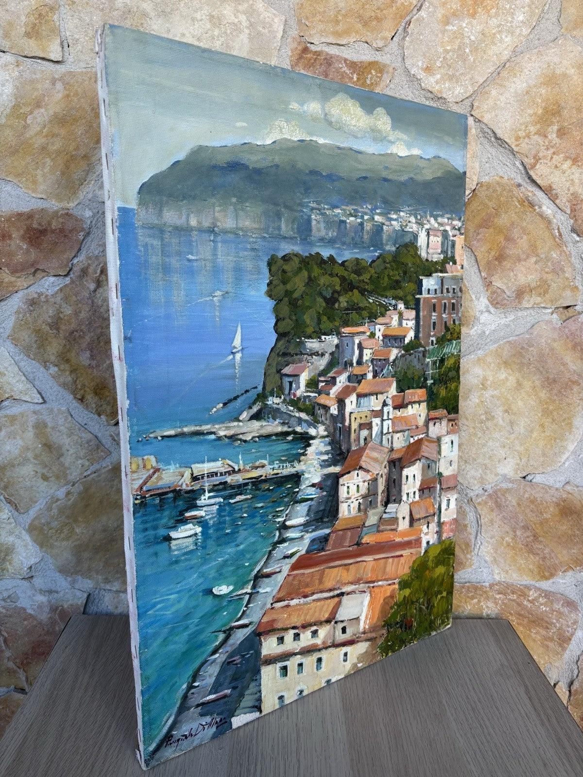 Quadro -Costiera Sorrentina- dipinto a olio su tela