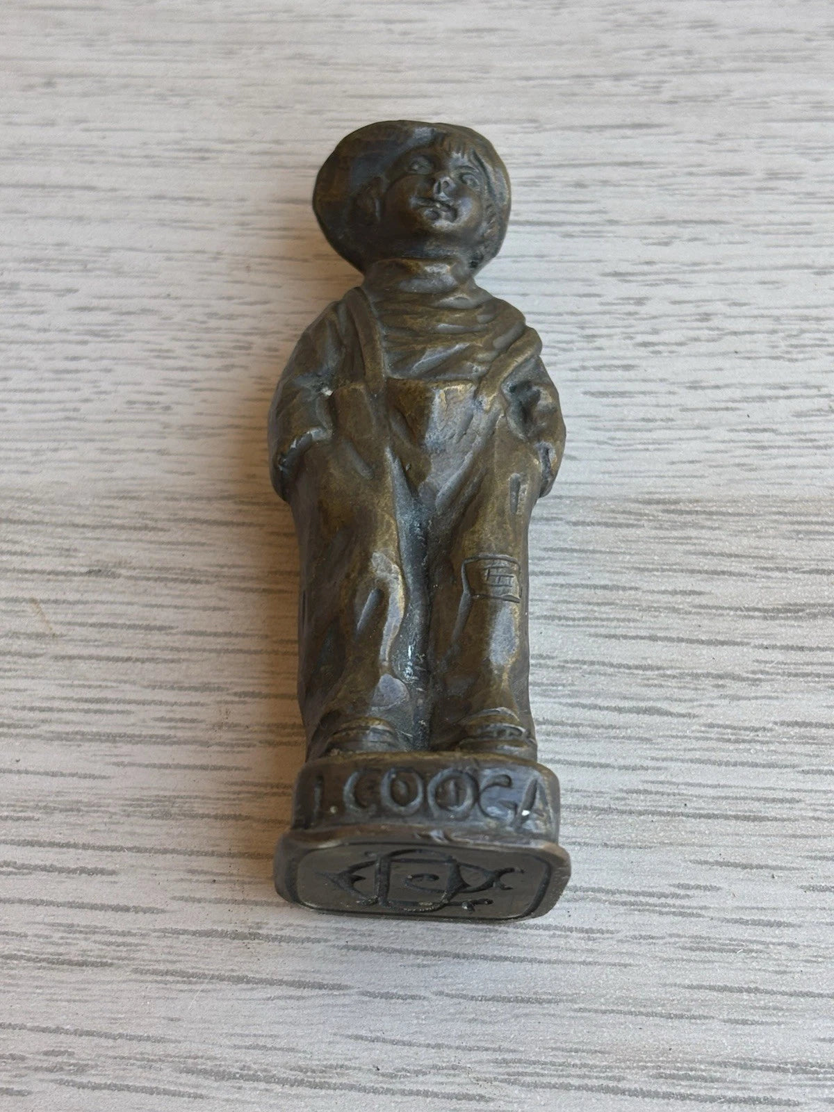 Timbro sigillo in bronzo con iniziali "CD"