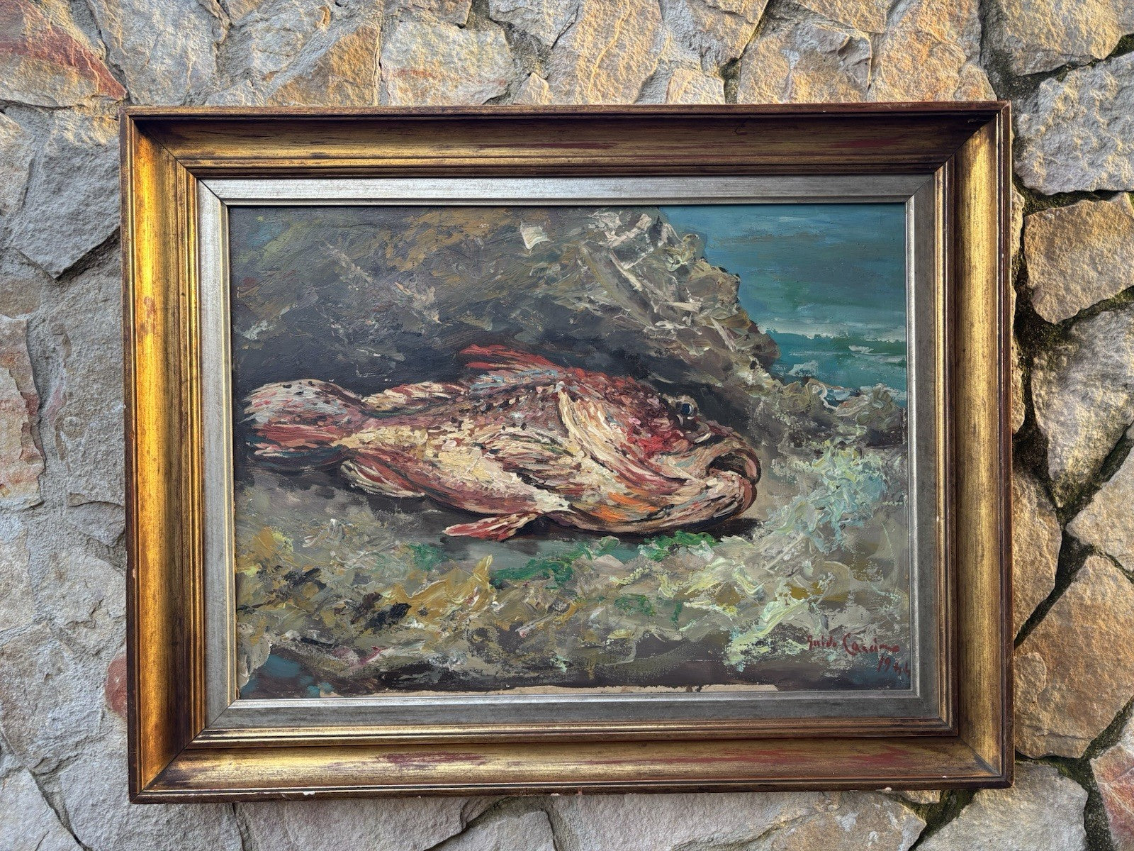 Quadro -Scorfano Rosso- Guido Casciaro dipinto a olio