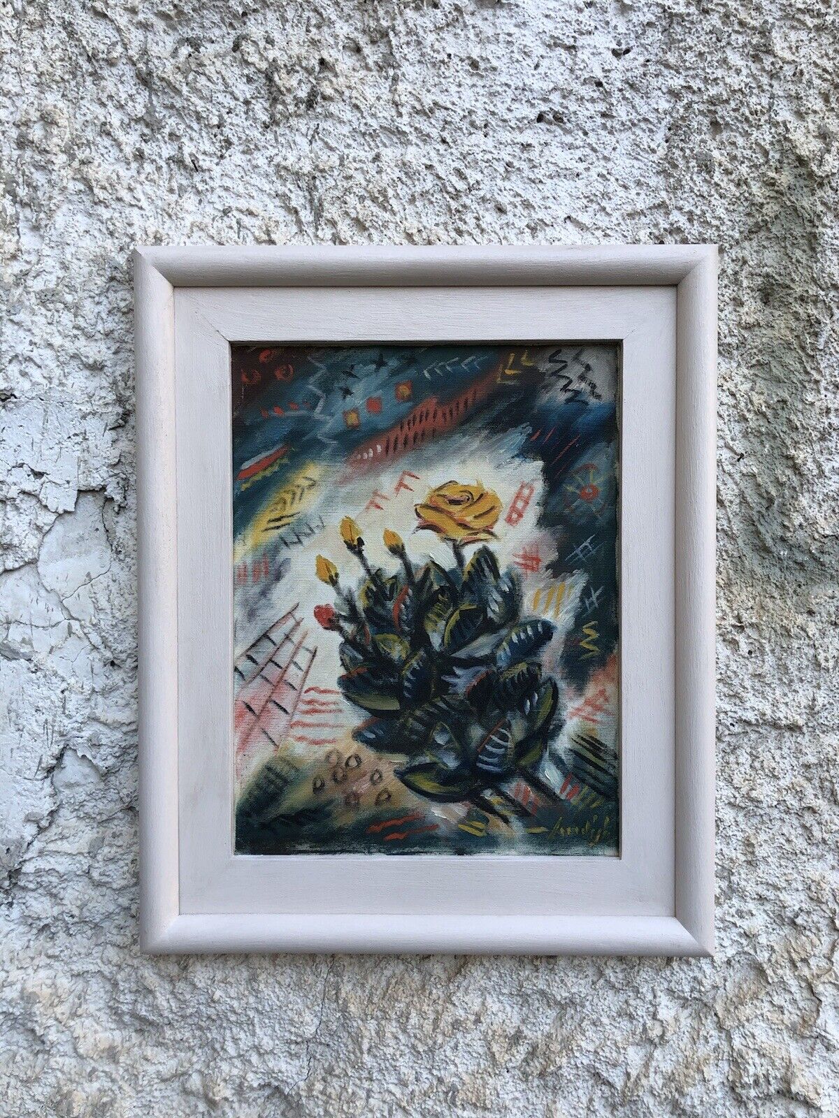 Quadro vintage -Natura Morta- dipinto a olio su tela