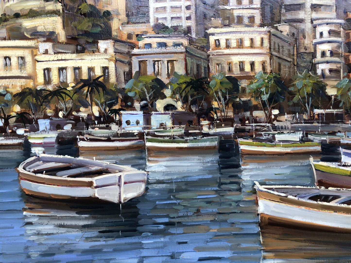 Quadro vintage -Marina Napoli-dipinto a olio