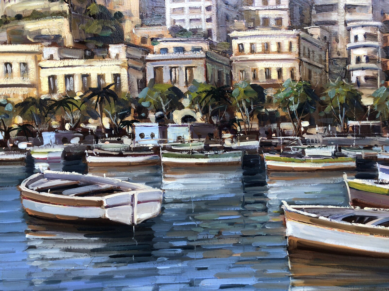 Quadro vintage -Marina Napoli-dipinto a olio