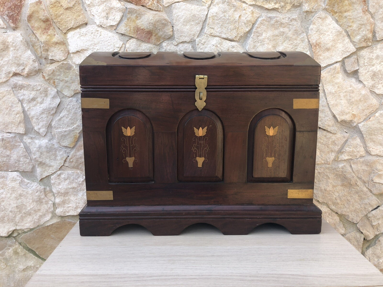 Baule Scrigno Vintage In Legno
