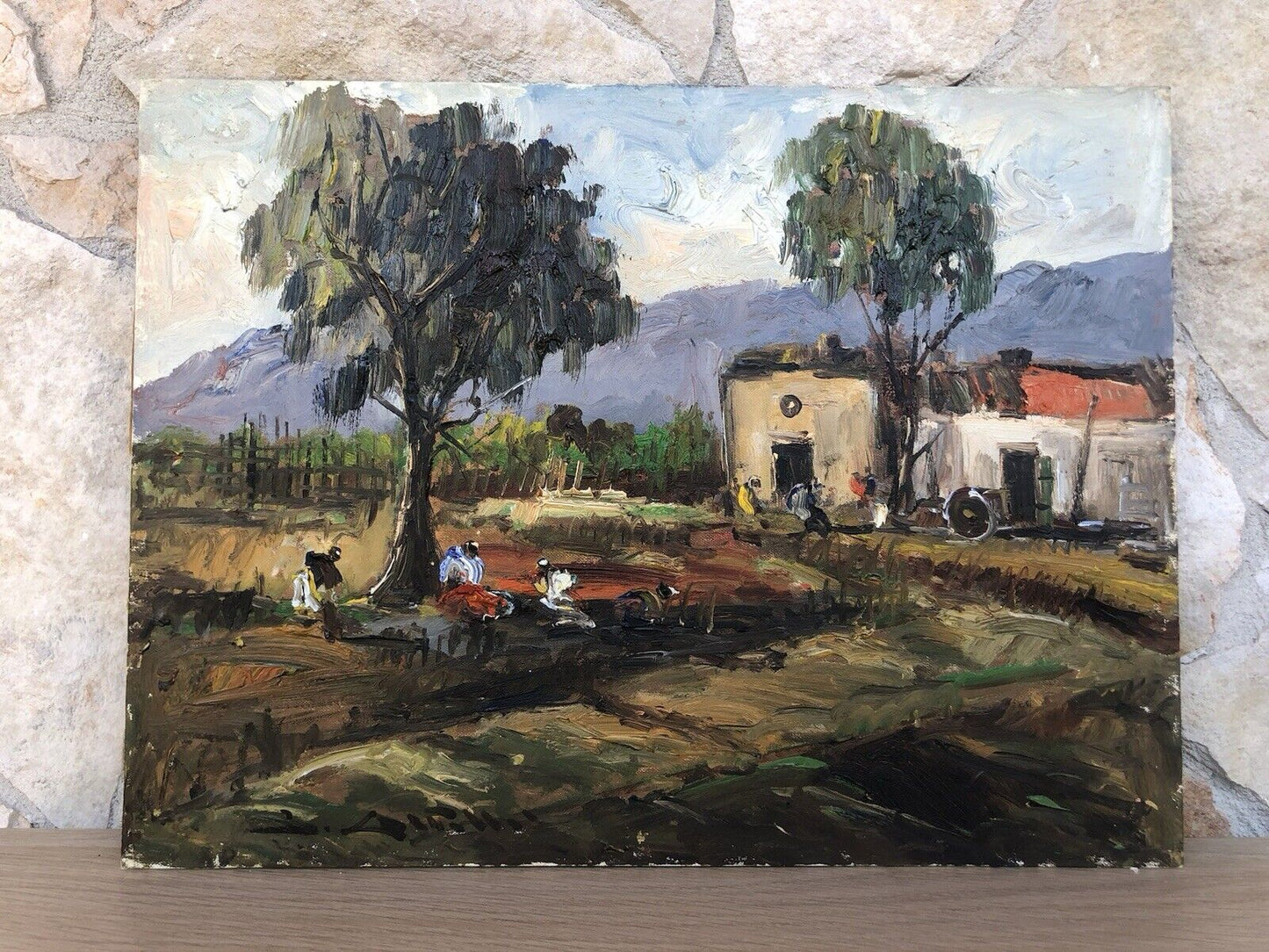 Quadro vintage -Paesaggio- dipinto a olio