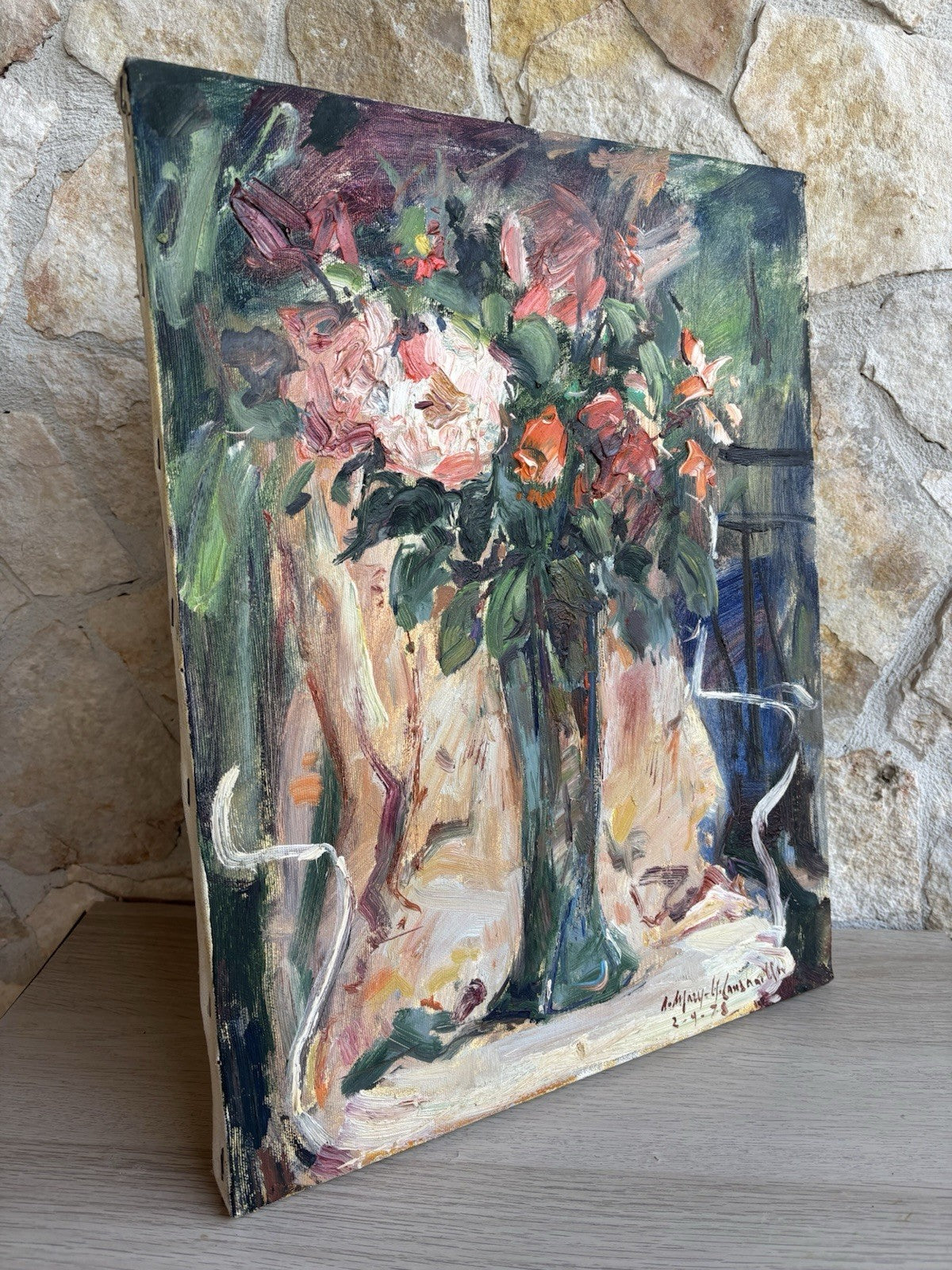 Quadro -Vaso Con Fiori- Nicola Canzanella dipinto a olio su tela
