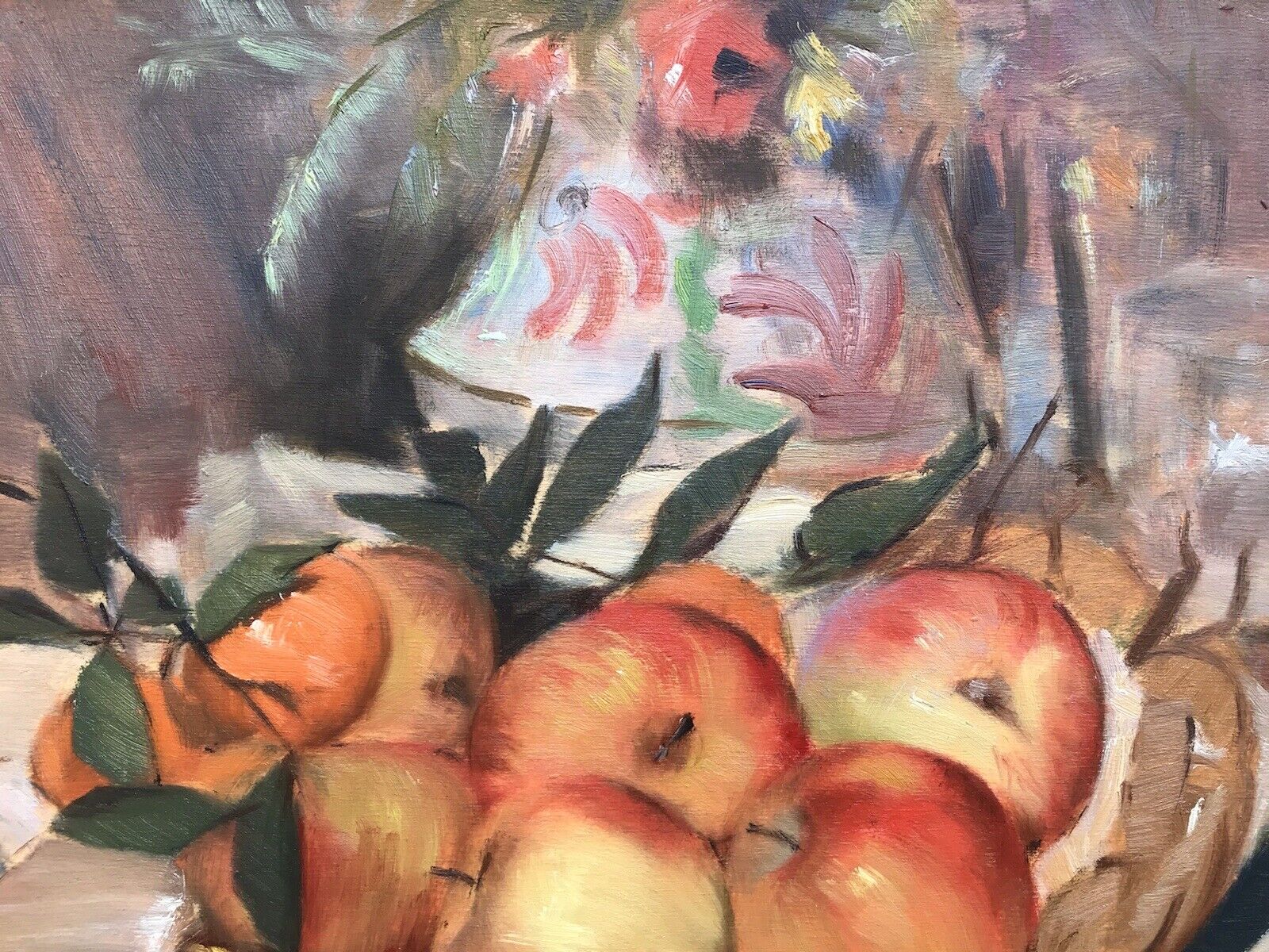 Quadro vintage -Natura Morta-dipinto a olio su tavoletta