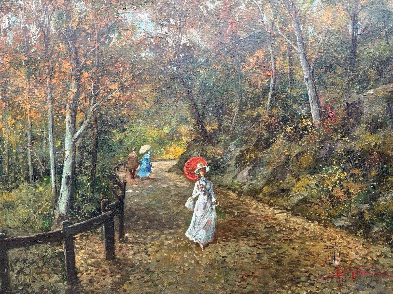 Quadro -Motivo Autunnale- Antonio Gravina-dipinto a olio su tela
