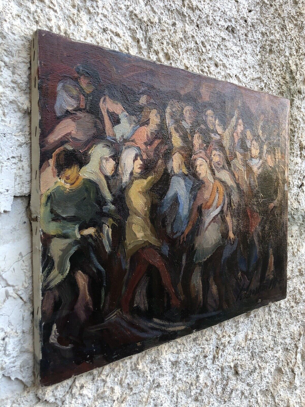Quadro vintage -Figure- dipinto a olio su tela