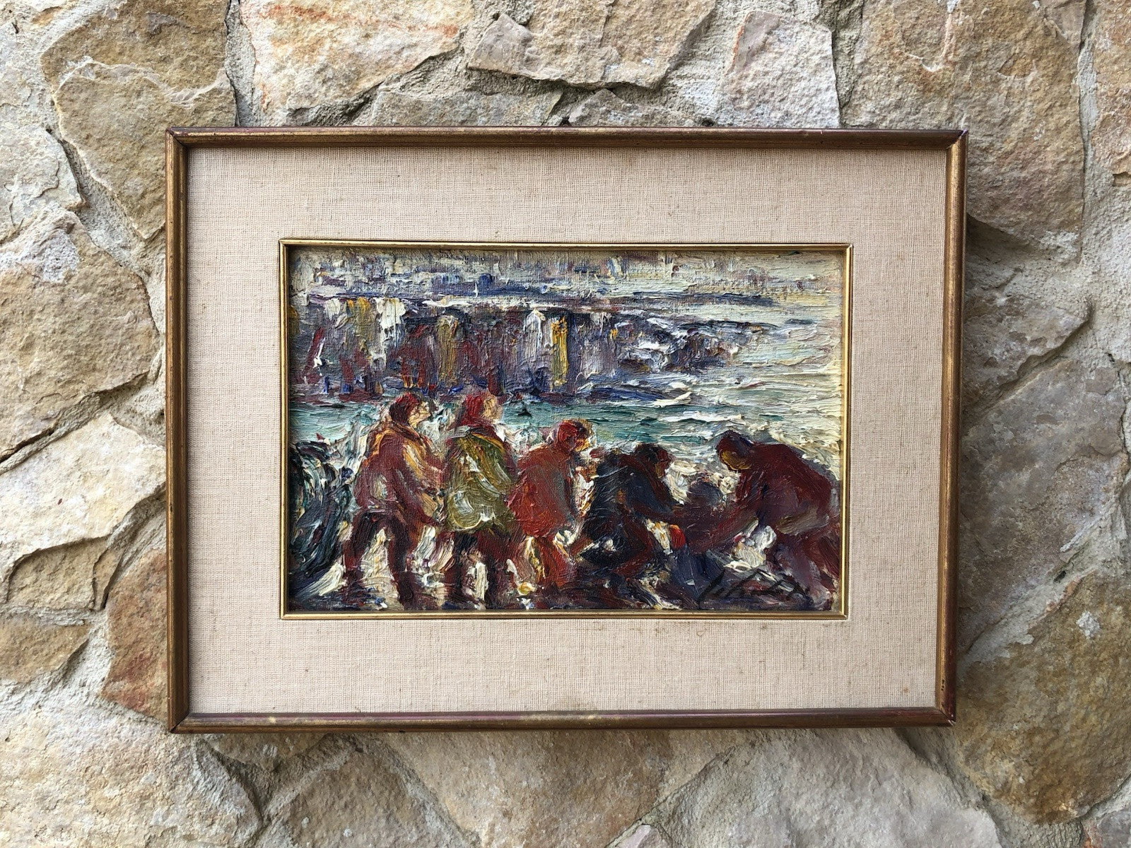 Quadro -Al Mare- dipinto a olio