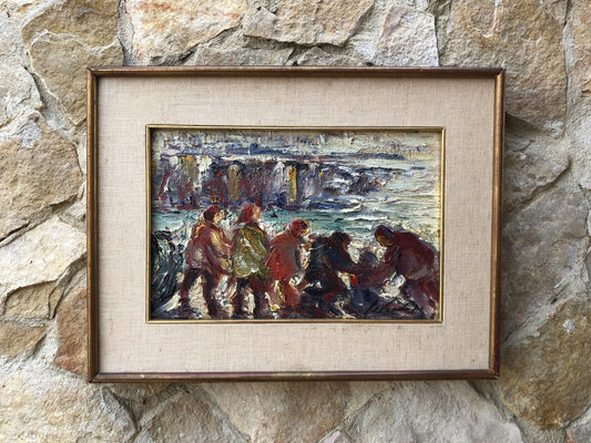 Quadro -Al Mare- dipinto a olio