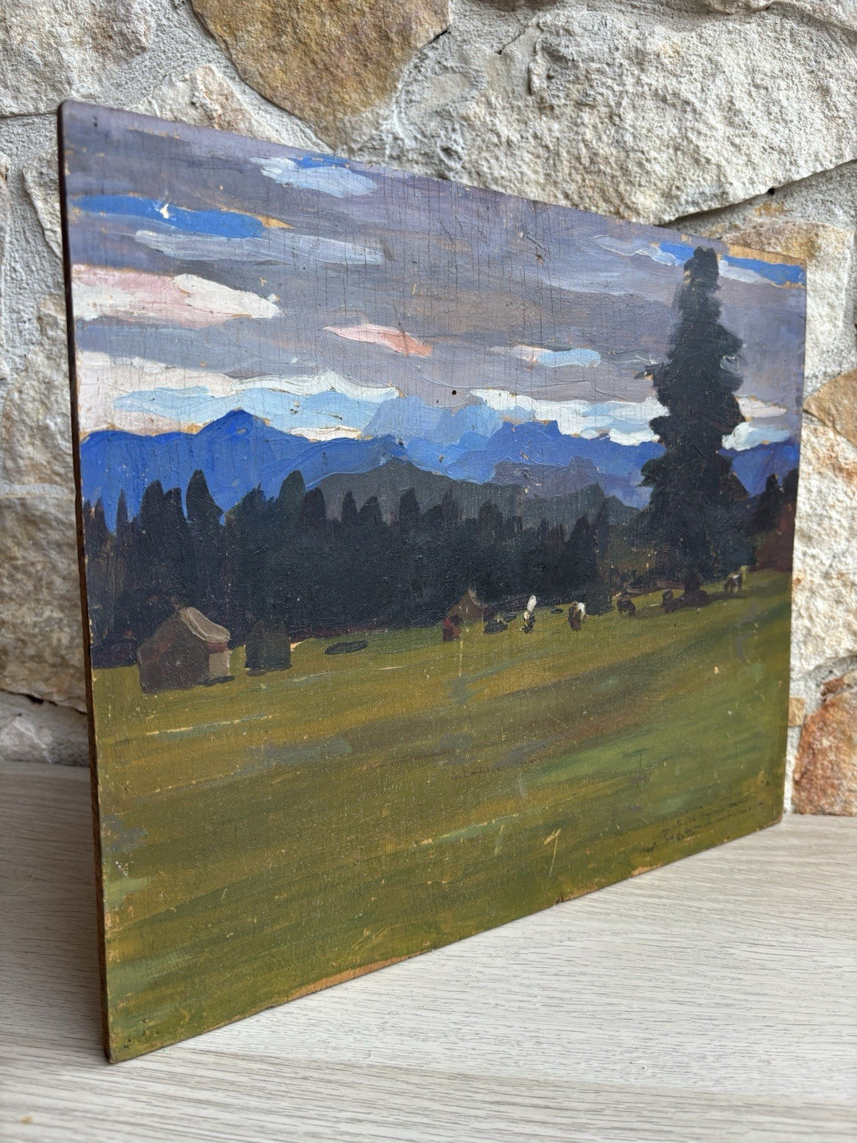 Quadro -Paesaggio- Domenico De Vanna dipinto a olio su tavola