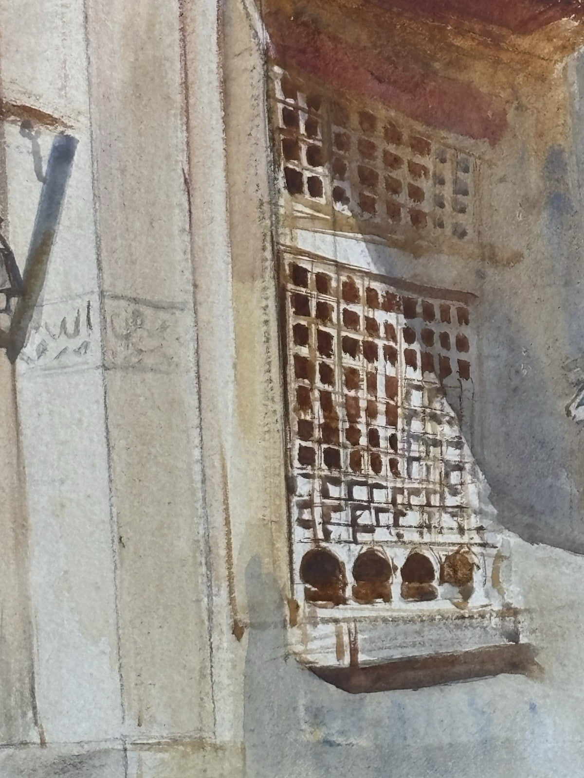 Quadro antico -Il Cairo- Henry Simpson realizzato ad acquerello su carta
