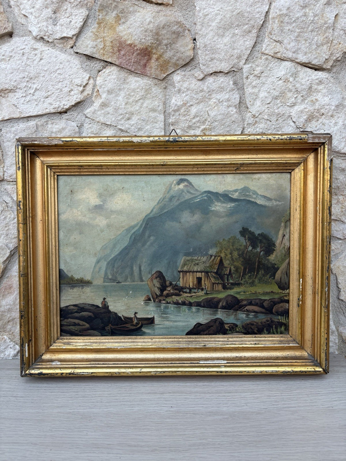 Quadro antico -Paesaggio- dipinto a olio