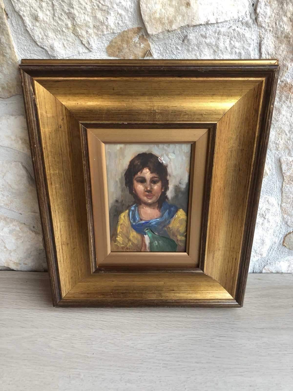 Quadro -Figura Di Donna- dipinto a olio su tavoletta