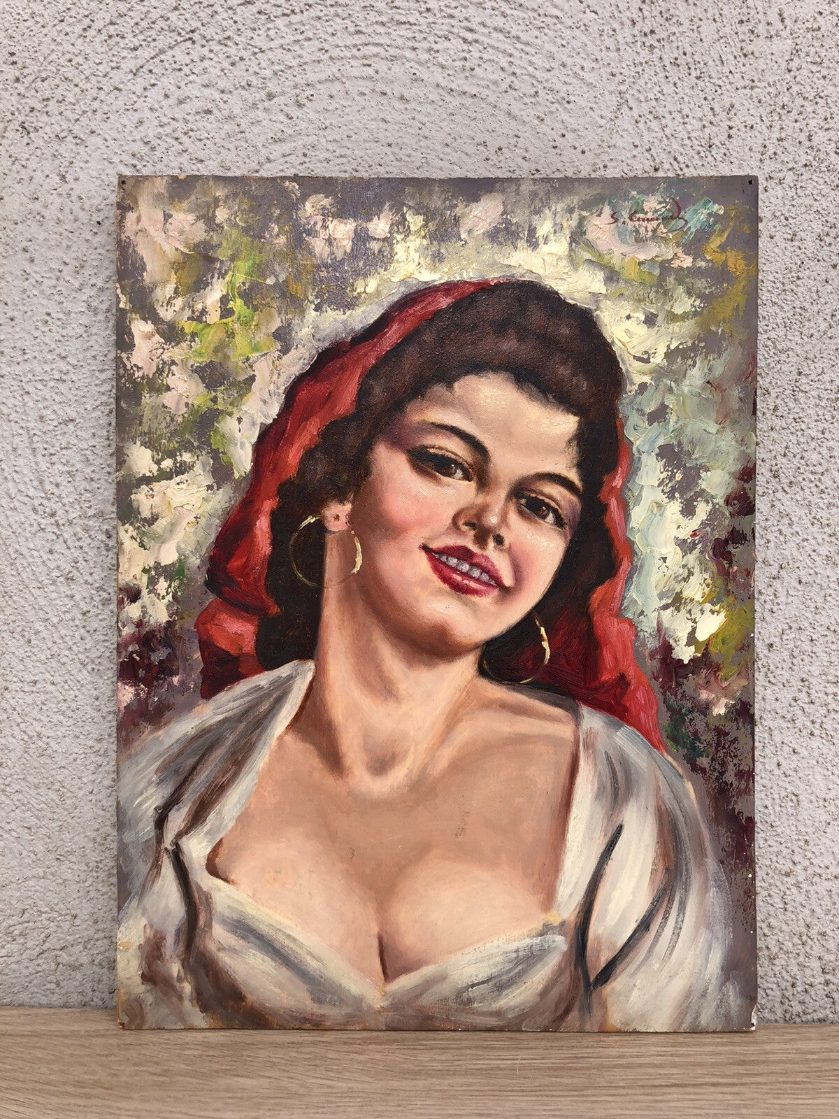 Quadro vintage -Figura Donna- dipinto a olio