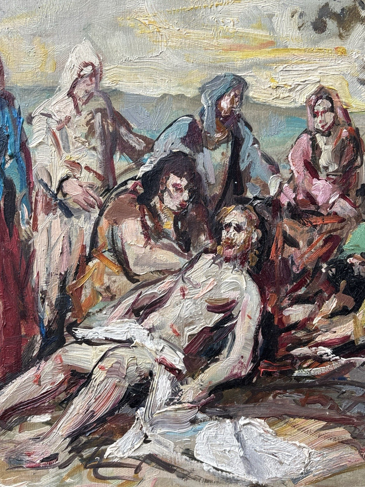 Quadro -Scena Religiosa- Wilken’s Hans Desiderio- dipinto a olio su tavoletta