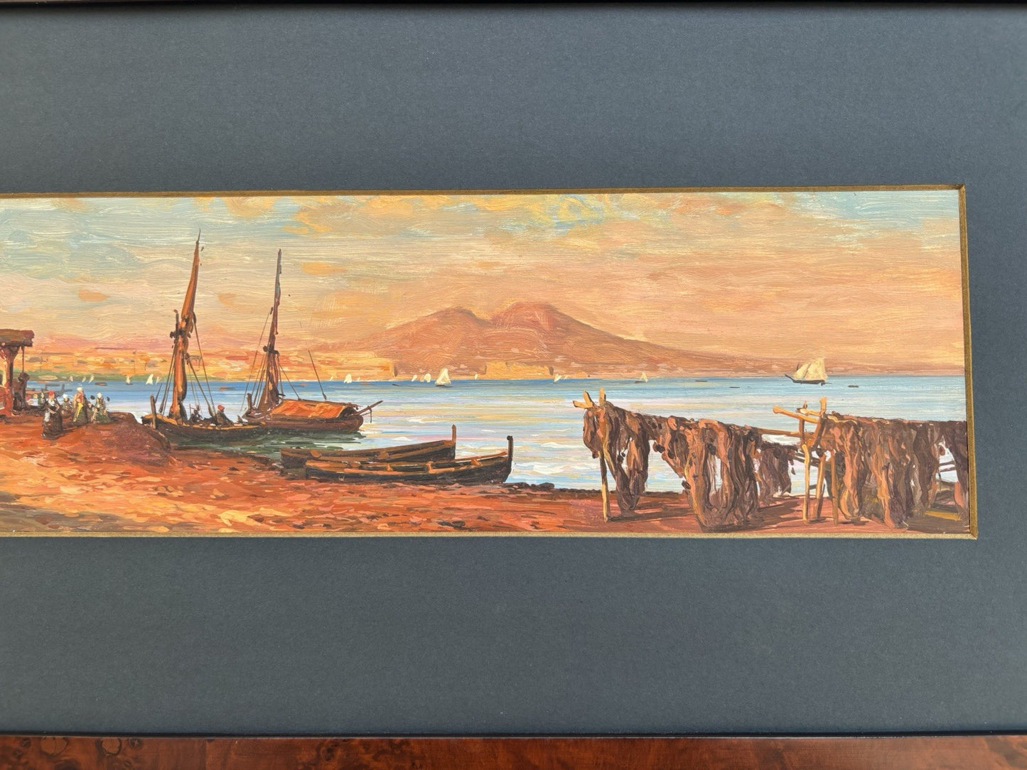 Quadro -Napoli Antica- dipinto a olio su tavola